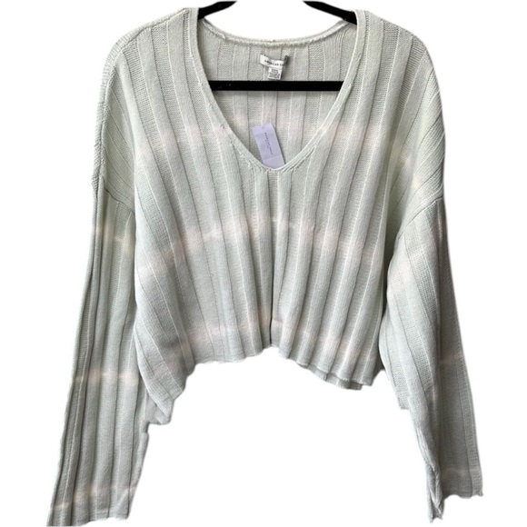 AE Tie-Dye V-Neck Sweater - Mint - Picture 2 of 6